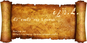 Örmény Leona névjegykártya